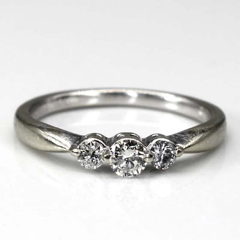 stackable diamond rings -stackable diamond rings -Three Stone Diamond Ring | 0.25ct | SZ 5.25 |