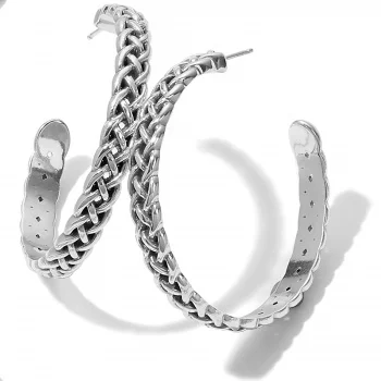 elegant hoop earrings -elegant hoop earrings -Interlock Braid Large Hoop Earrings JA7050