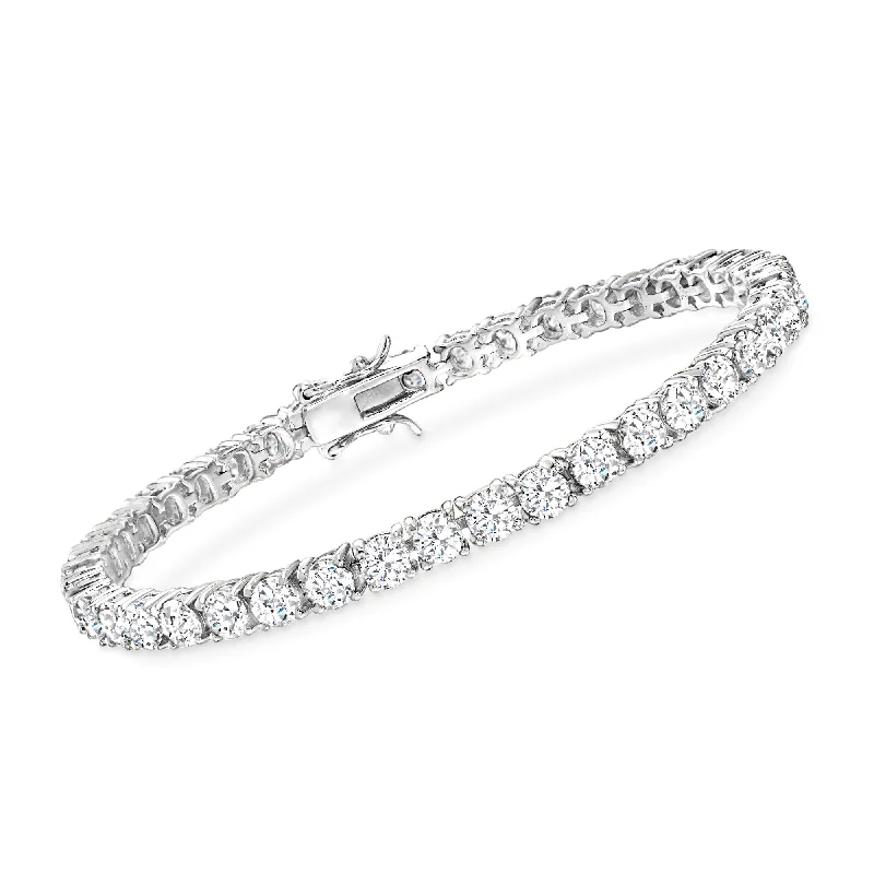 elegant silver cuff bracelets -elegant silver cuff bracelets -Ross-Simons CZ Tennis Bracelet in Sterling Silver