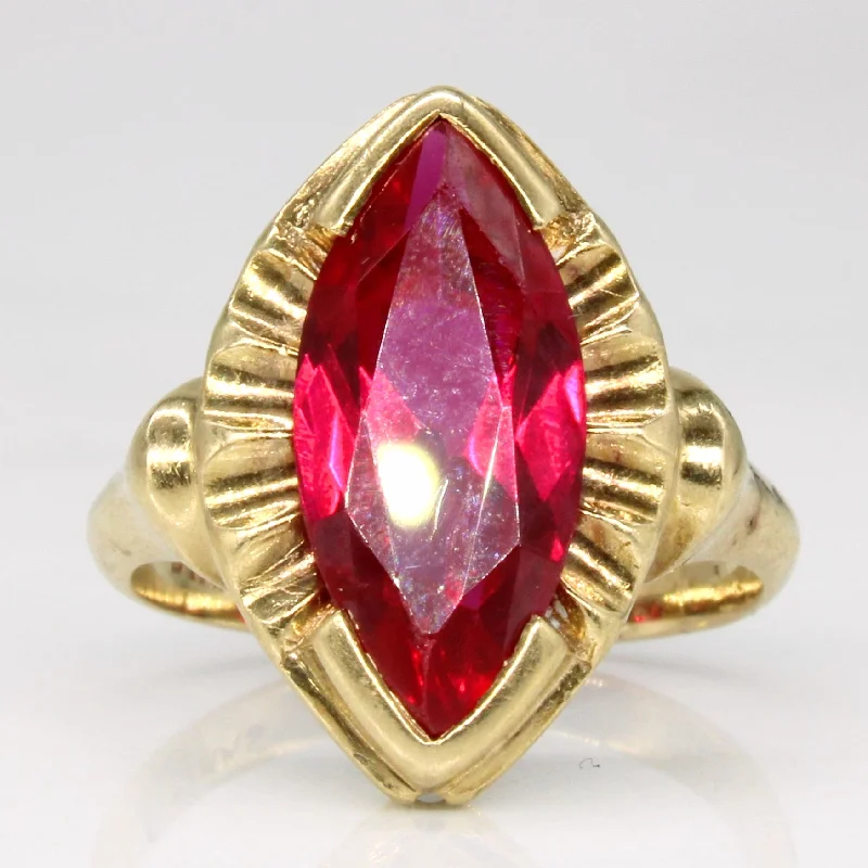 classic rings for women -classic rings for women -'Birks' Synthetic Ruby Cocktail Ring | 2.75ct | SZ 4 |