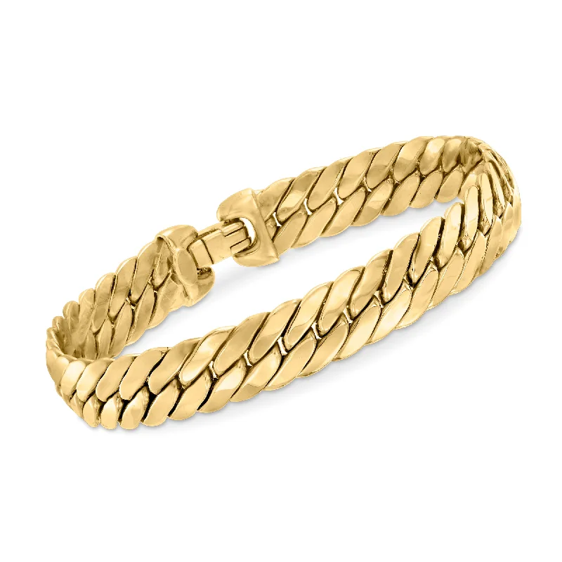 silver bangles for women -silver bangles for women -Ross-Simons Italian 14kt Yellow Gold Cuban-Link Bracelet