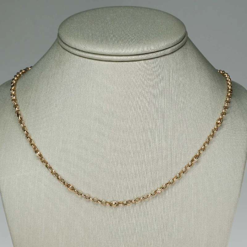 unique charm necklaces for women -unique charm necklaces for women -3.6mm Wide Rolo Link Beaded Station 19" Chain Necklace in 10K Yellow Gold