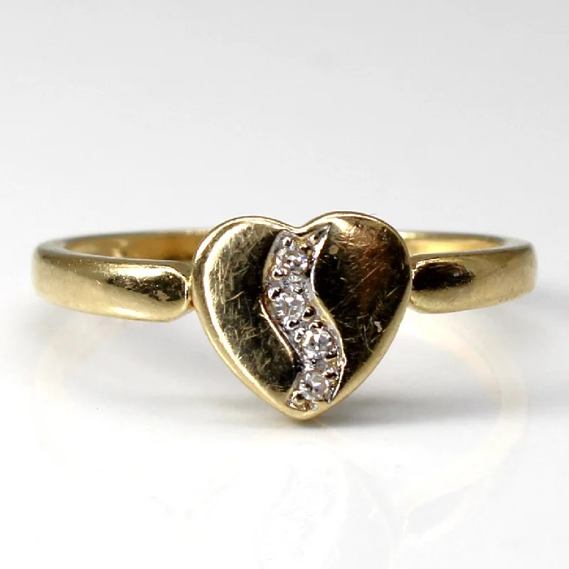 high-end engagement rings -high-end engagement rings -Diamond Heart Design Ring | 0.03ct | SZ 6 |