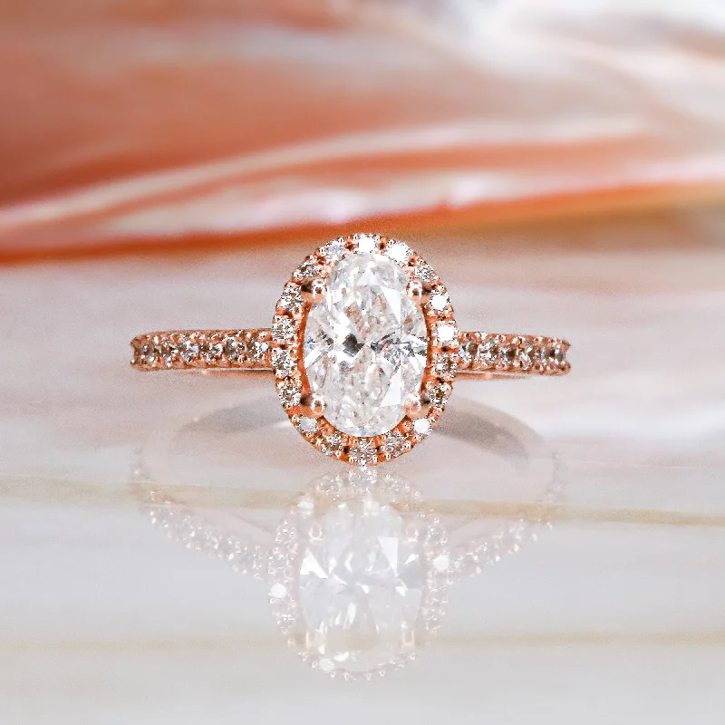 affordable custom engagement rings -affordable custom engagement rings -Feny Halo Natural Oval Cut Diamond Engagement Ring