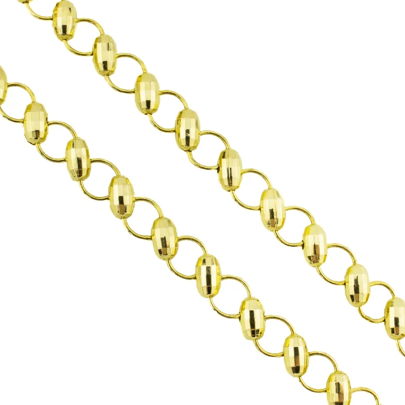 designer name necklaces for women -designer name necklaces for women -4.5mm Wide Fashion Chain Necklace 17" in 18K Yellow Gold - 10.5g