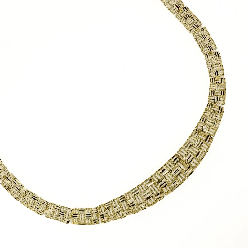 crystal necklaces for women -crystal necklaces for women -15.5" Fashion Gold Necklace in 14K Yellow Gold