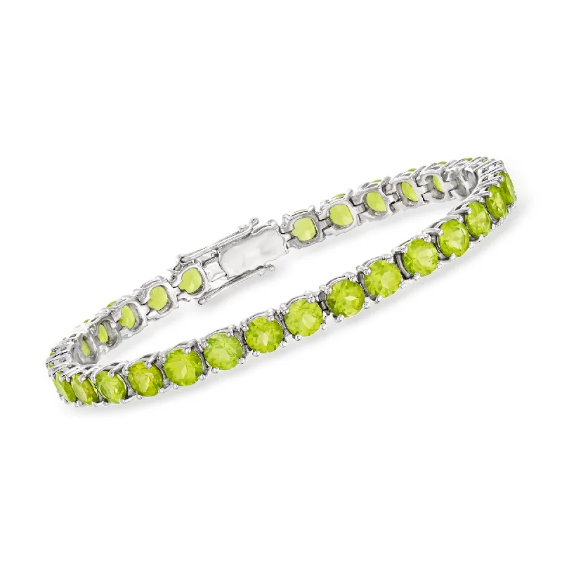 personalized bangle bracelets -personalized bangle bracelets -Ross-Simons Peridot Tennis Bracelet in Sterling Silver