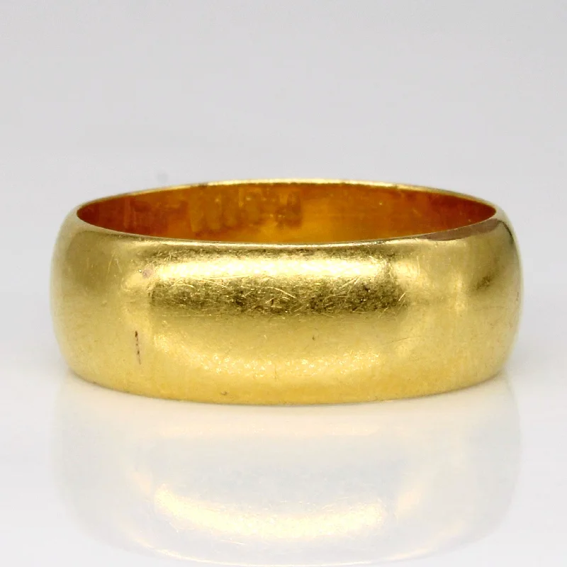 custom rings for women -custom rings for women -Edwardian 1901 Birmingham 22k Yellow Gold Wedding Band | SZ 6.5 |