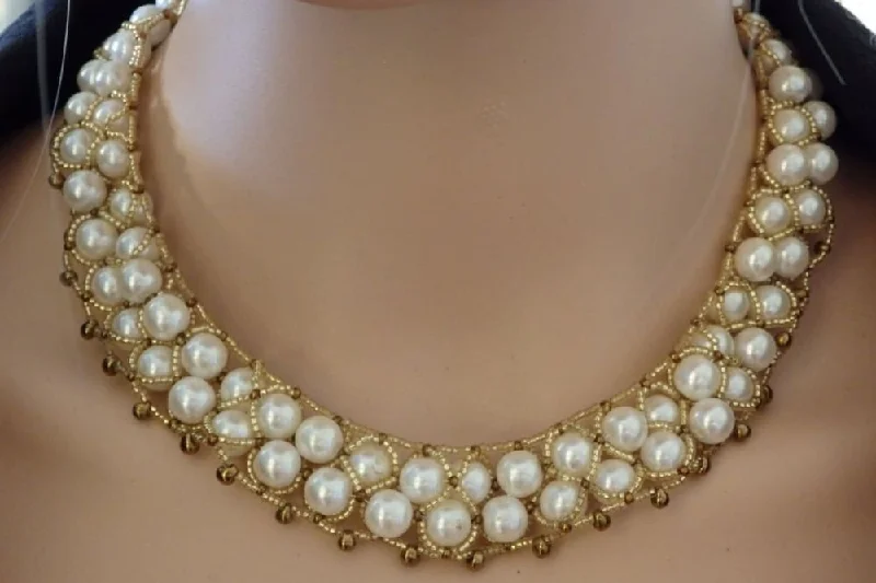 classic diamond necklaces for women -classic diamond necklaces for women -Faux pearl necklace