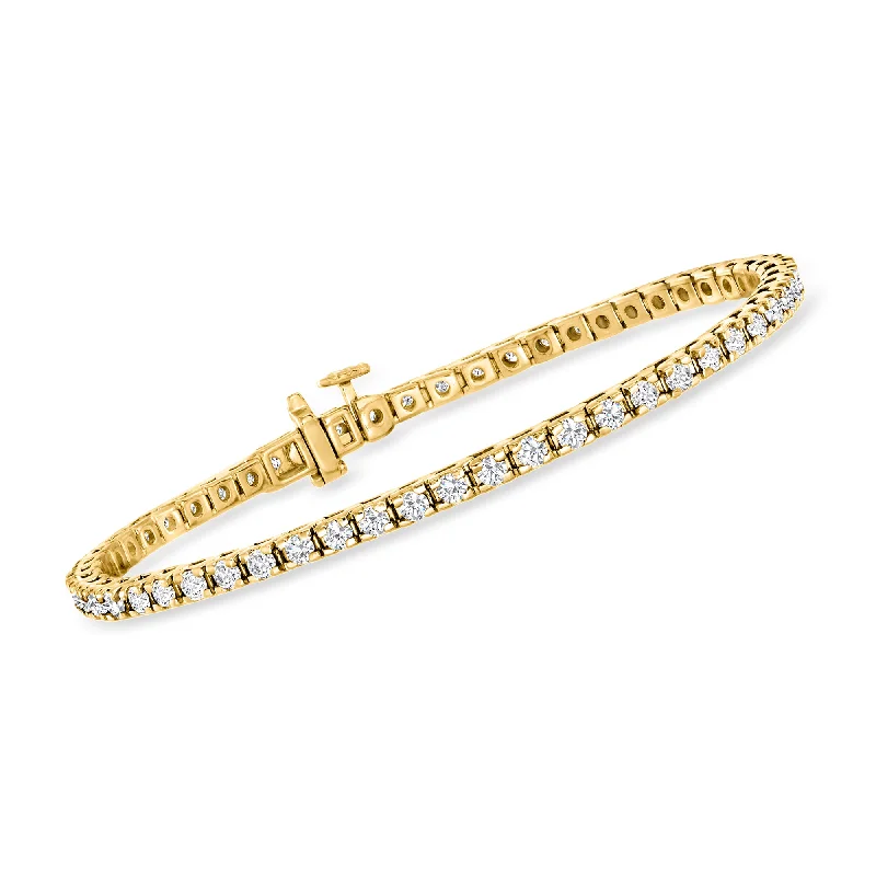 chic bangles for women -chic bangles for women -Ross-Simons Diamond Tennis Bracelet in 18kt Gold Over Sterling