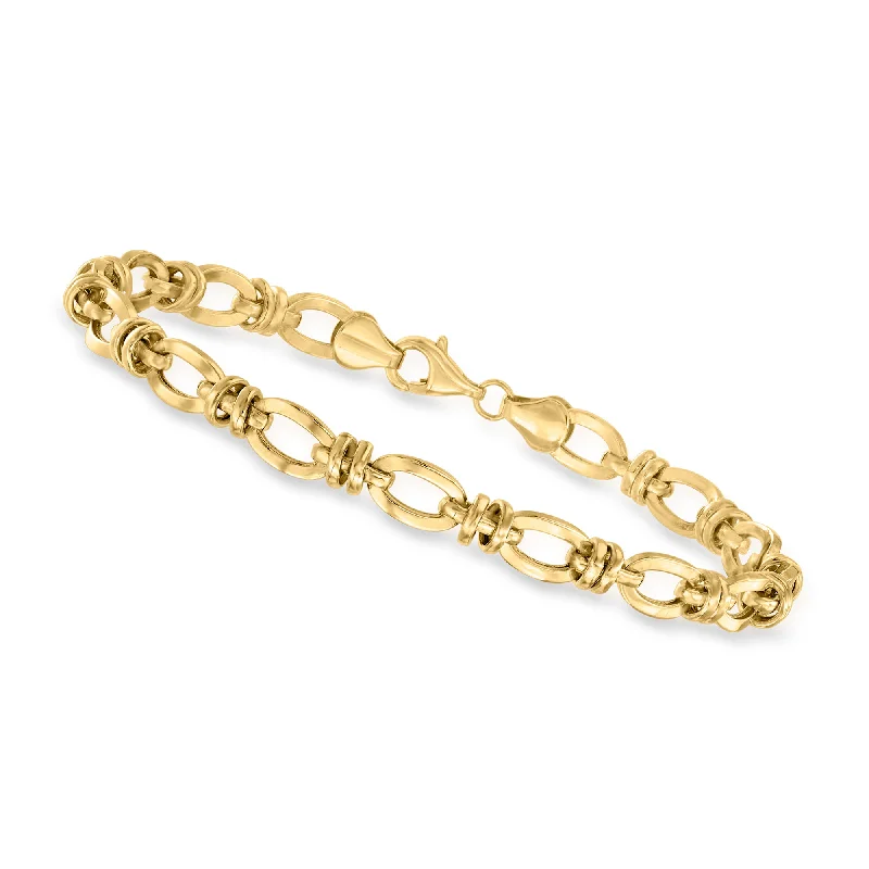 women’s braided bracelets -women’s braided bracelets -Canaria 10kt Yellow Gold Oval-Link Bracelet