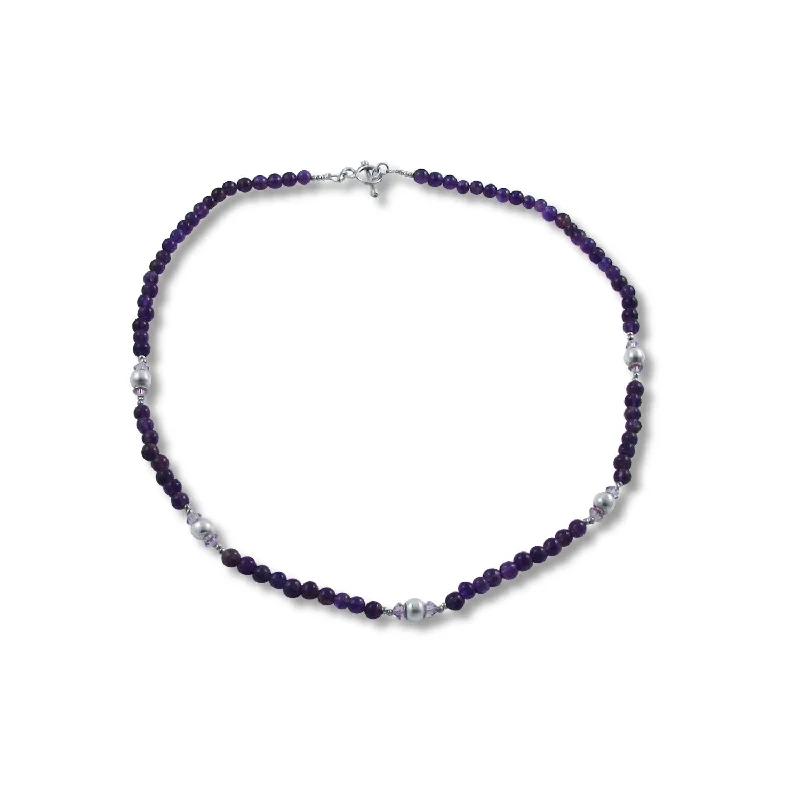 women’s sparkling necklaces -women’s sparkling necklaces -Carla Necklace - Amethyst