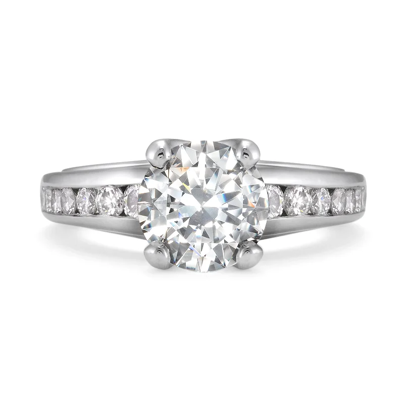 engagement rings for non-traditional brides -engagement rings for non-traditional brides -Entre Nous Solitaire Engagement Ring with Diamond Shank