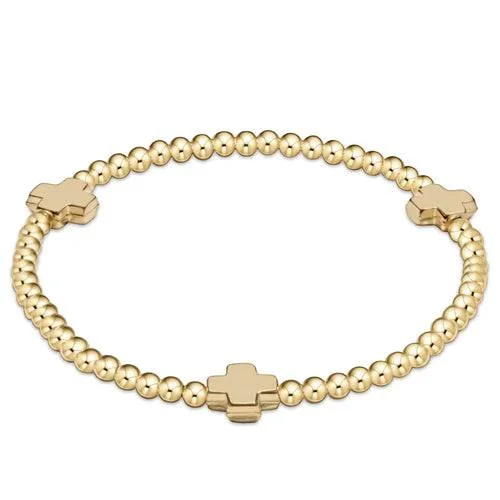 women’s bangles with gemstones -women’s bangles with gemstones -Enewton Extends - Signature Cross Gold 3mm Bead Bracelet