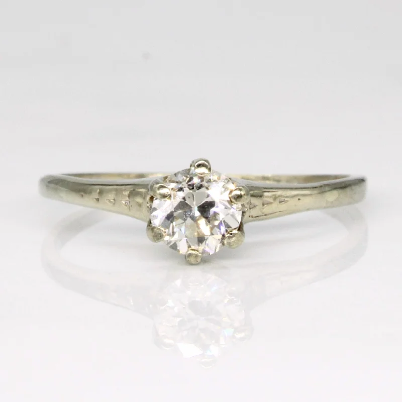 classic solitaire rings -classic solitaire rings -High Set Diamond Ring | 0.38ct | SZ 6.25 |