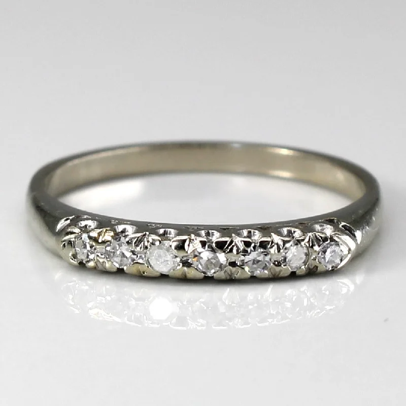 women’s engagement rings -women’s engagement rings -Pave Diamond Vintage Wedding Band | 0.11ctw | SZ 6.5 |