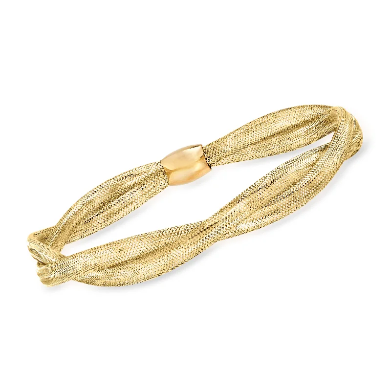 custom charm bangles for women -custom charm bangles for women -Ross-Simons Italian 14kt Yellow Gold Double-Mesh Bangle Bracelet