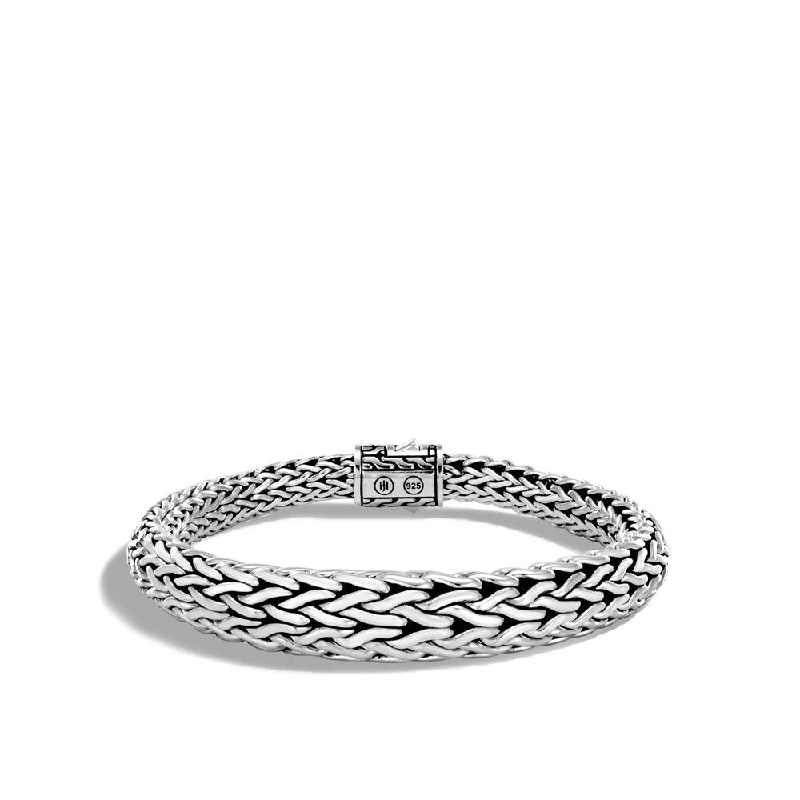 luxury bangle sets for women -luxury bangle sets for women -Classic Chain 11MM Graduated Bracelet in Silver