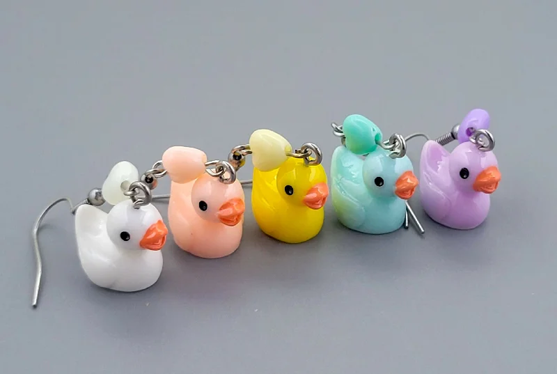 women’s large stud earrings -women’s large stud earrings -Barnyard Pals: Duck Earrings