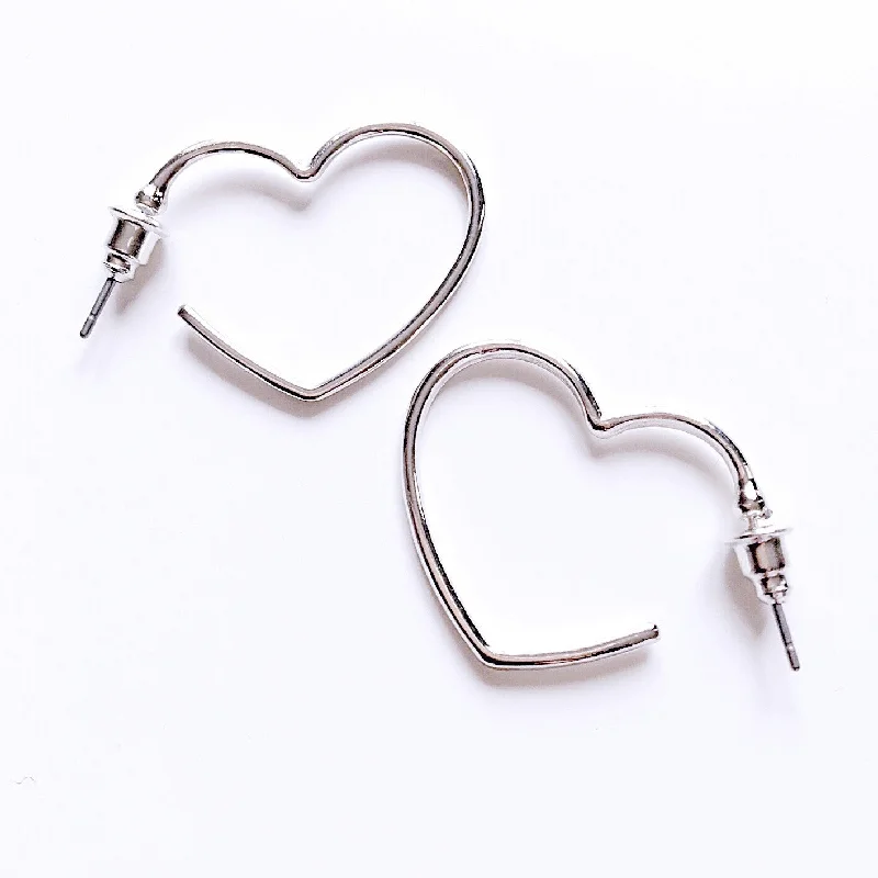 stud earrings for women -stud earrings for women -OPEN HEART EARRINGS