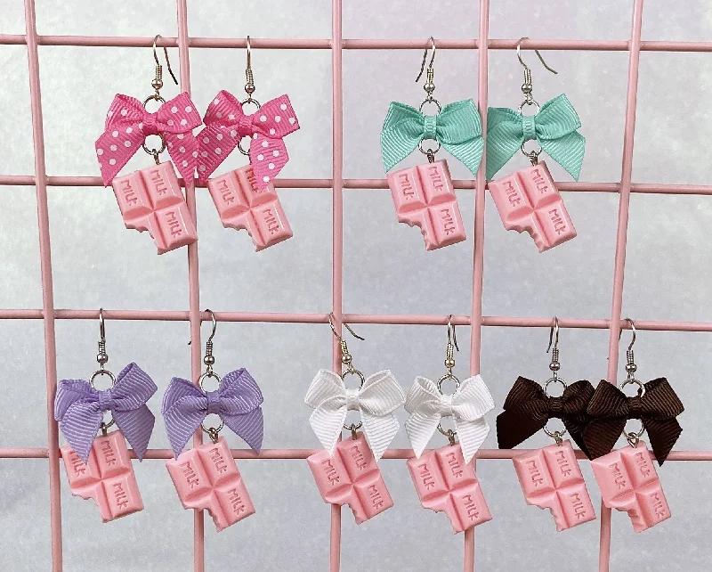 fancy earrings for women -fancy earrings for women -Pink Chocolate Earrings (5 Colors)