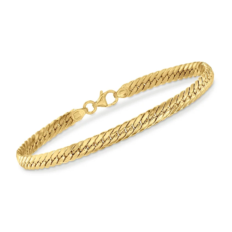 personalized bangles for women -personalized bangles for women -Ross-Simons Italian 18kt Yellow Gold Cuban-Link Bracelet