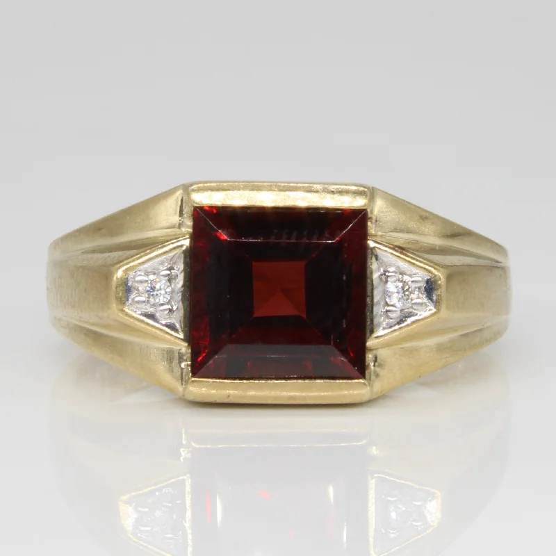 classy gold wedding rings -classy gold wedding rings -Garnet & Diamond Cocktail Ring | 2.90ct, 0.03ctw | SZ 10.25 |