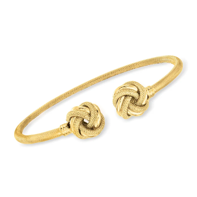 luxury bangle sets for women -luxury bangle sets for women -Ross-Simons Italian 14kt Yellow Gold Love Knot Cuff Bracelet