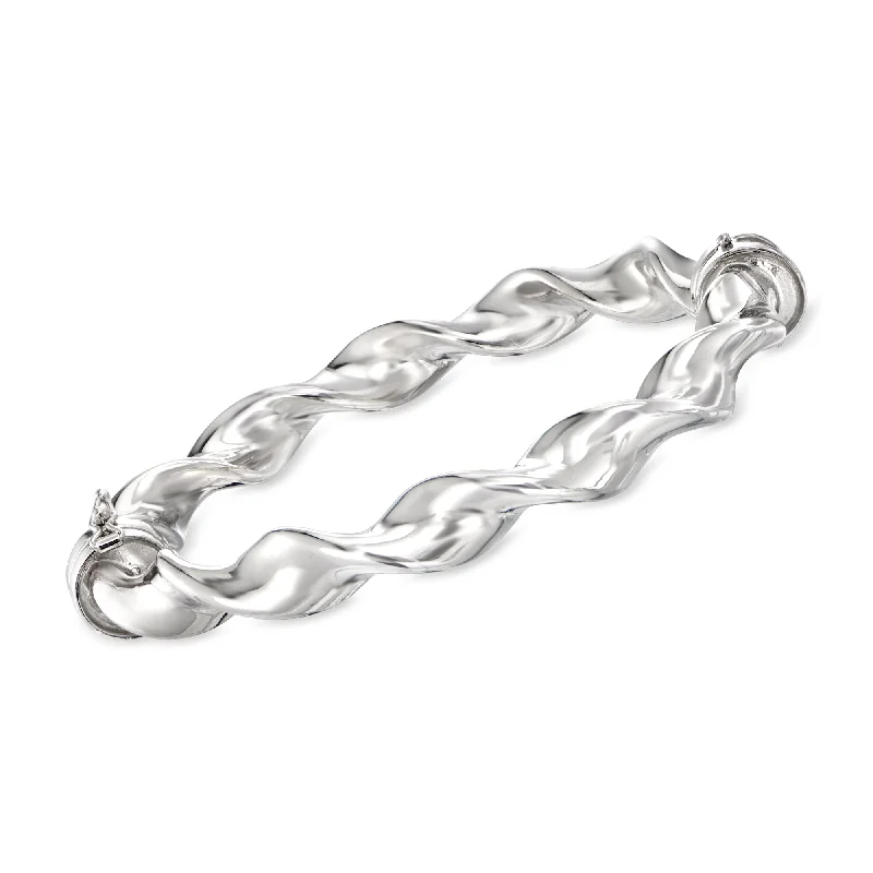 engraved bangle bracelets -engraved bangle bracelets -Ross-Simons Italian Sterling Silver Twisted Bangle Bracelet