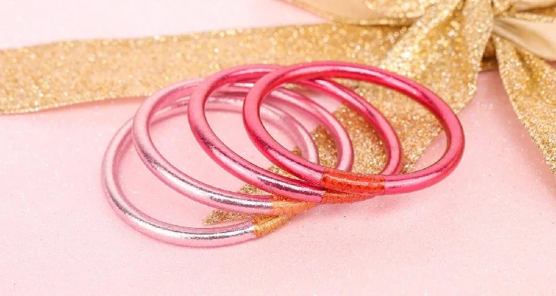 affordable bangle bracelets -affordable bangle bracelets -Budha Girl - All Weather Bangles® - Carousel Pink