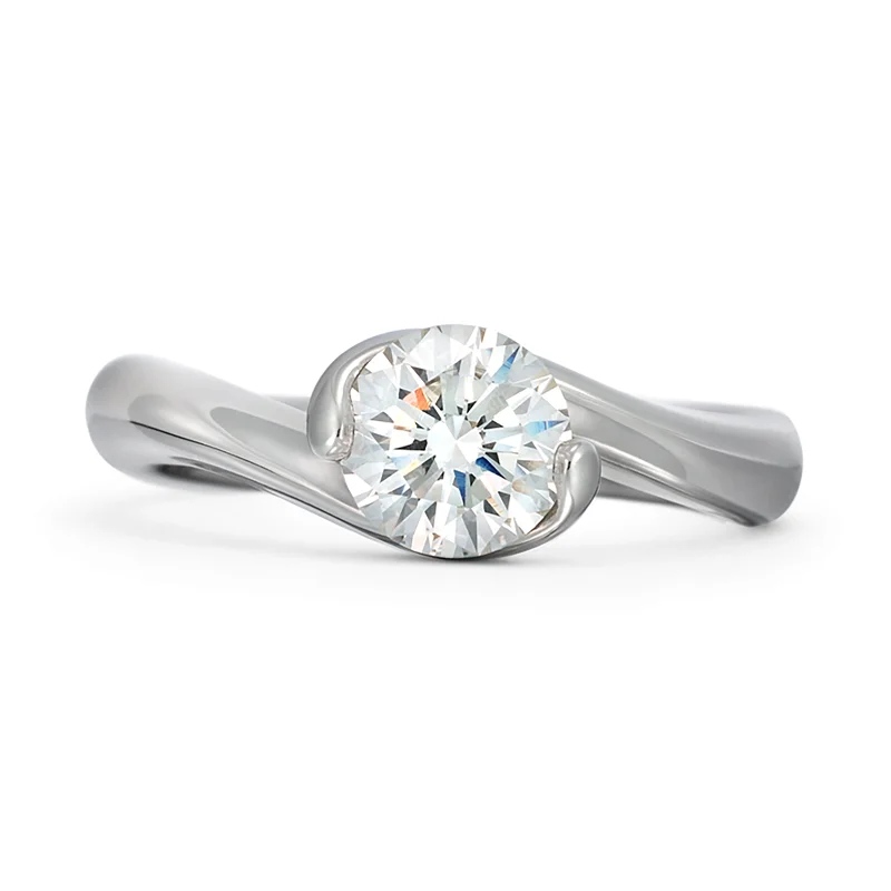 affordable diamond engagement rings -affordable diamond engagement rings -Contour Round Solitaire Engagement Ring