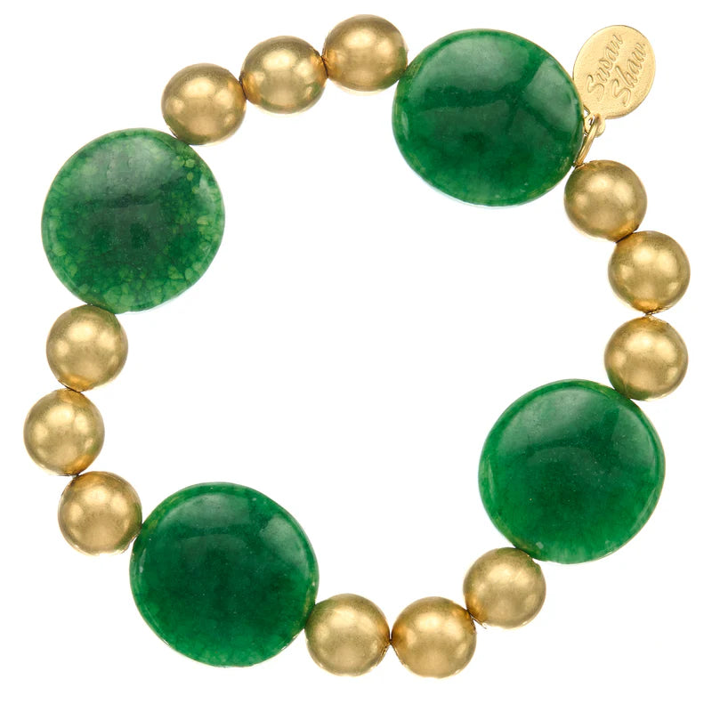 classic bangles for women -classic bangles for women -Susan Shaw - Bracelet - Mini Margaret Stone - Shamrock