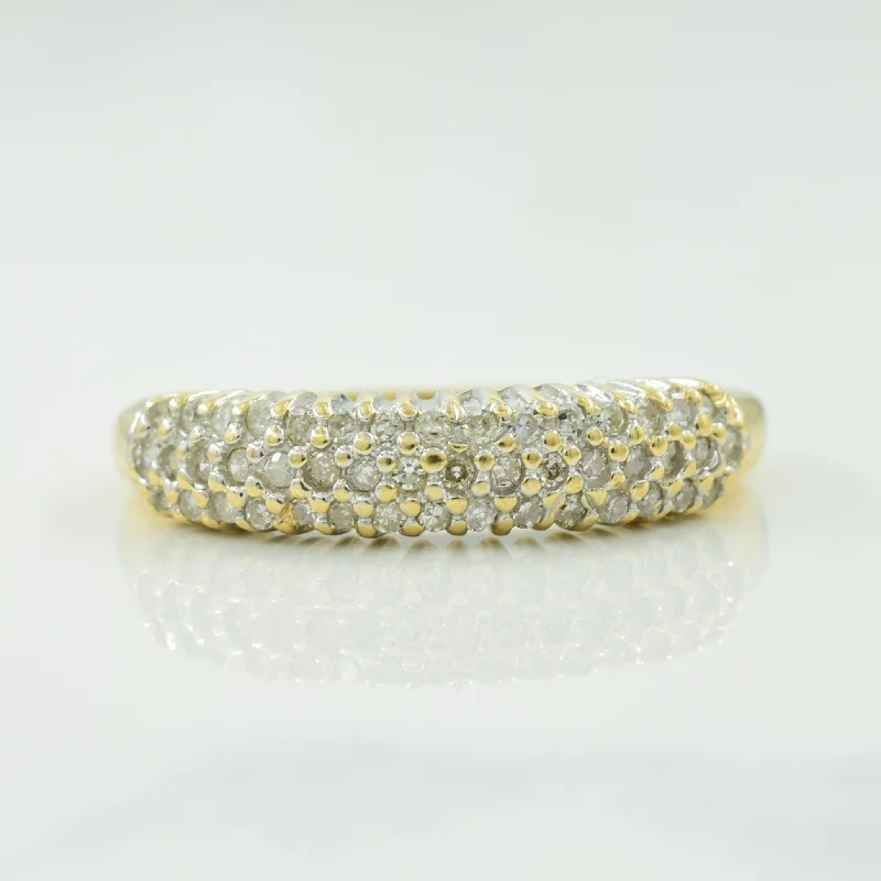 stackable rings for women -stackable rings for women -Triple Row Diamond Ring | 0.16ctw | SZ 7 |