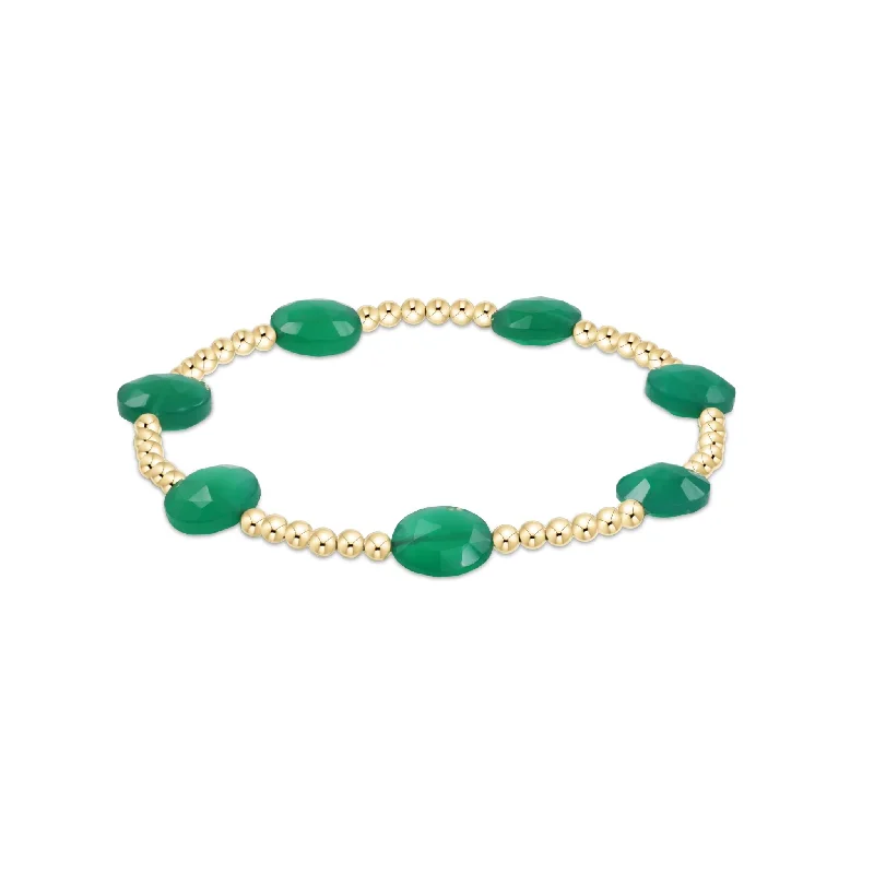 hand-crafted bangles -hand-crafted bangles -Enewton - Admire Gold 3mm Bead Bracelet - Green Onyx