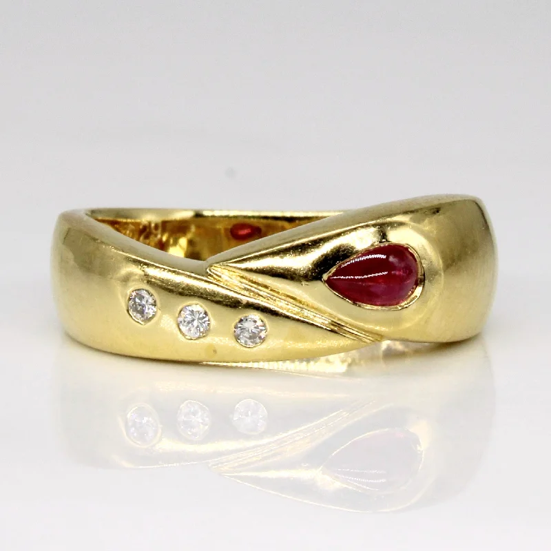 designer rings for women -designer rings for women -Ruby & Diamond Ring | 0.29ct, 0.05ctw | SZ 5.5 |