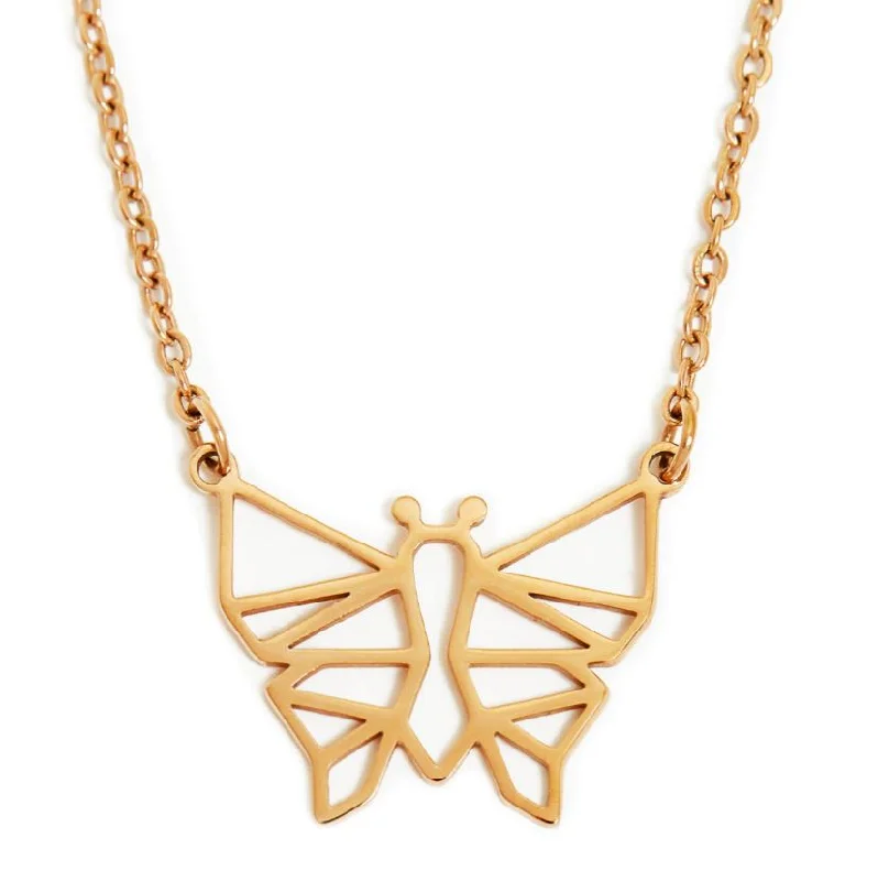 simple necklaces for women -simple necklaces for women -Annie Oak Butterfly Geometric Necklace