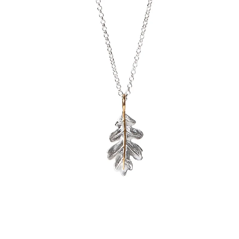 women’s elegant silver necklaces -women’s elegant silver necklaces -Christin Ranger Sterling Silver Oak Leaf Pendant