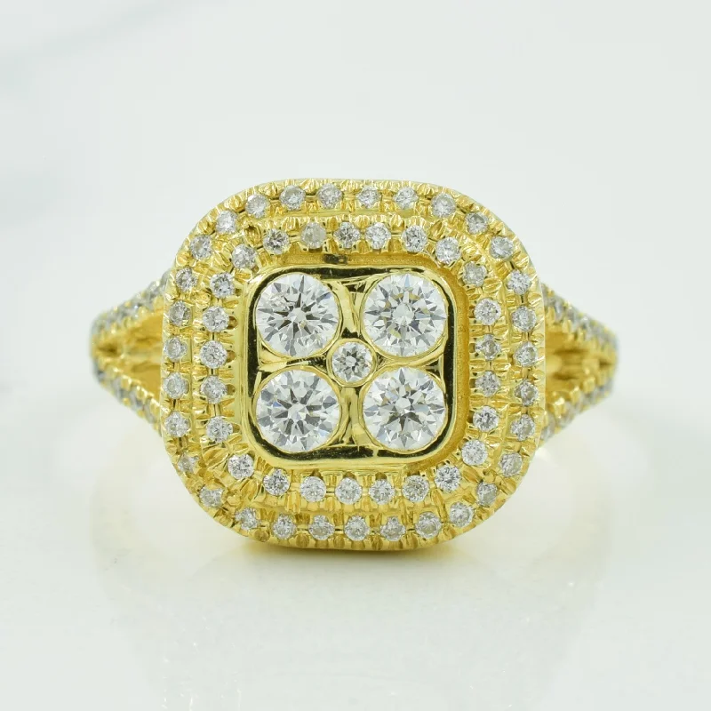 luxury diamond rings -luxury diamond rings -Diamond Halo Ring | 0.84ctw | SZ 6.5 |