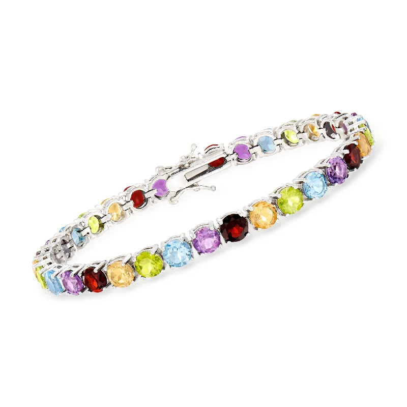 stackable bangles for women -stackable bangles for women -Ross-Simons Multi-Stone Tennis Bracelet in Sterling Silver