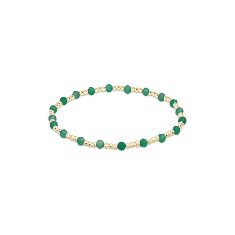 fashion bangles and bracelets -fashion bangles and bracelets -Enewton - Gemstone Gold Sincerity Pattern 3mm Bead Bracelet -  Faceted Green Onyx