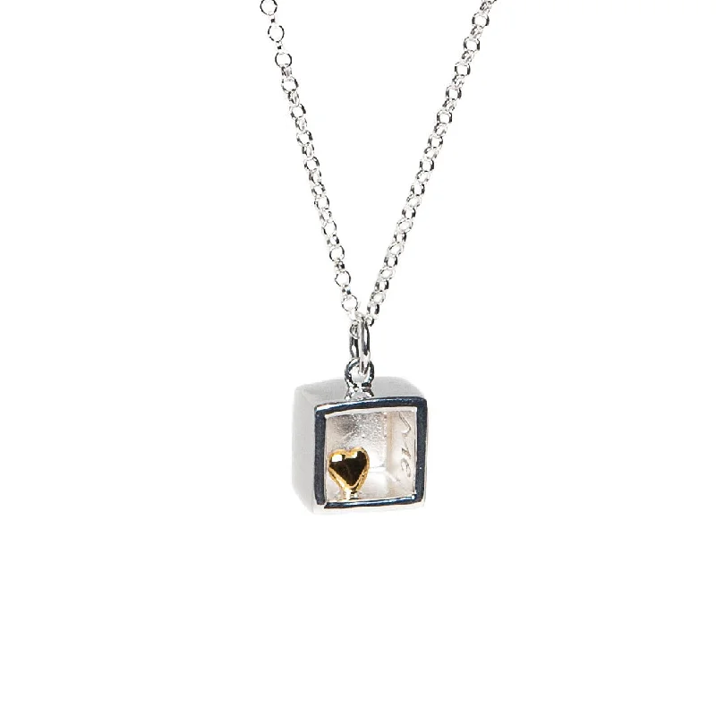 classic diamond necklaces for women -classic diamond necklaces for women -Christin Ranger Sterling Silver Heart of Gold Pendant