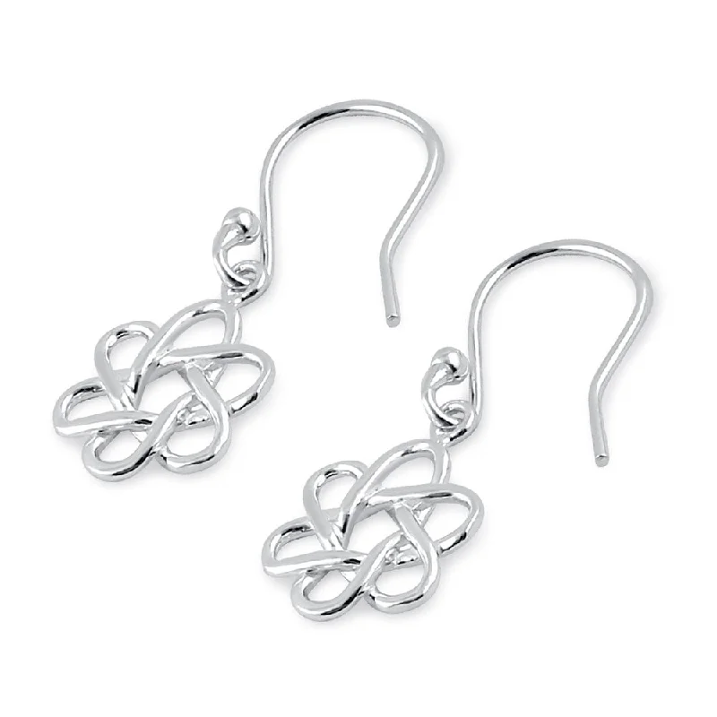 cute earrings for women -cute earrings for women -Sterling Silver Atom Dangle Earrings