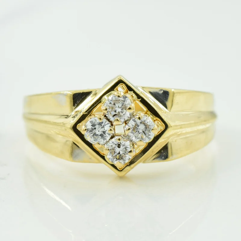 vintage rings for women -vintage rings for women -Four Stone Diamond Ring | 0.31ctw | SZ 8.25 |