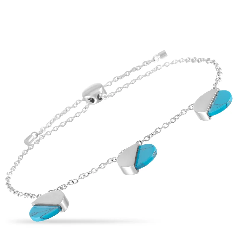 vintage bangles for women -vintage bangles for women -Calvin Klein Spicy Stainless Steel Turquoise Bracelet