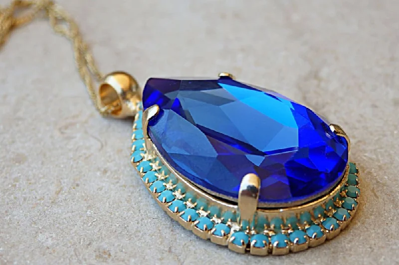 stunning statement necklaces for women -stunning statement necklaces for women -Royal Blue Necklace