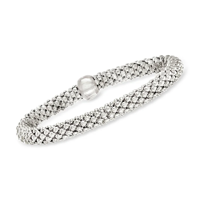 statement bangles for women -statement bangles for women -Ross-Simons Italian Sterling Silver Stretch Bracelet