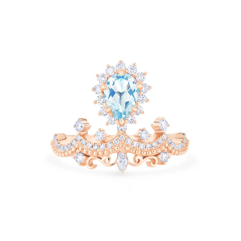 unique engagement rings for women -unique engagement rings for women -[Angelique] Venetian Angel Engagement Ring in Aquamarine