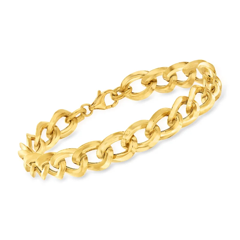 luxury diamond bangles -luxury diamond bangles -Ross-Simons Italian 18kt Yellow Gold Curb-Link Bracelet