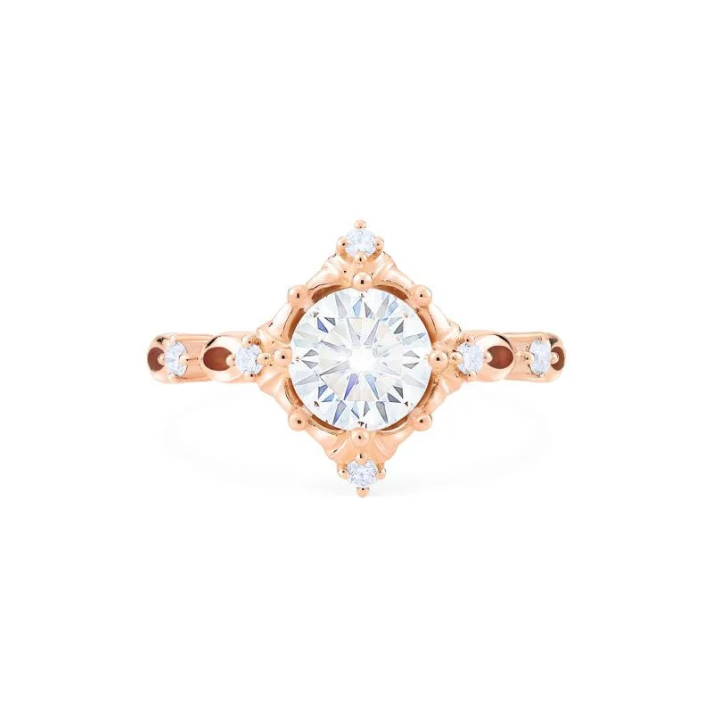 luxury engagement rings -luxury engagement rings -[Annalise] Victorian Heirloom Engagement Ring in Diamond / Moissanite