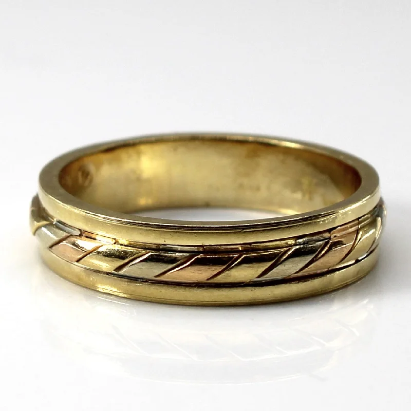 engraved rings for women -engraved rings for women -Textured 18k Gold Band | SZ 7.25 |